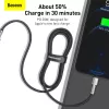 Baseus Cafule Series kovový USB-C na Lightning kábel PD 20W 1m čierny