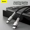 Baseus Cafule Series kovový USB-C na Lightning kábel PD 20W 1m čierny