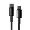 Baseus Tungsten Gold kábel USB-C na USB-C, 100W, 1 m, čierny