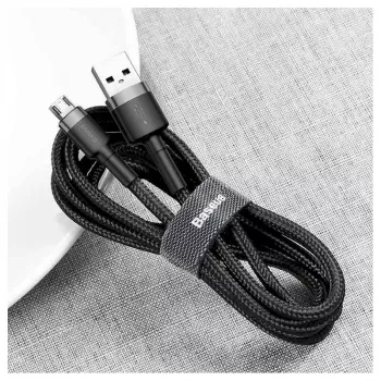 Baseus Cafule USB 2.0 Type-A na Micro B konektor samec-konektor samec kábel 2m (čierny)
