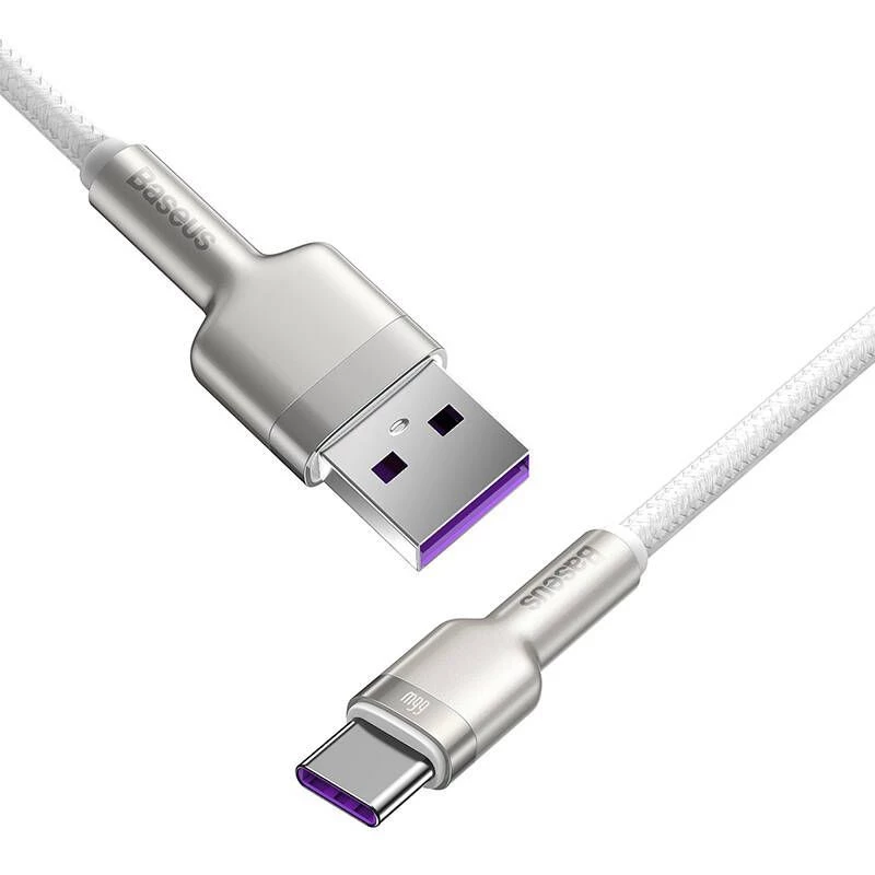 Baseus Cafule USB-A na USB-C kábel, 66W, 1m, biely