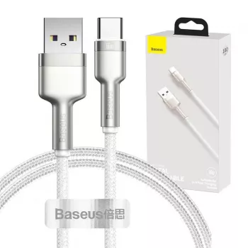 Baseus Cafule USB-A na USB-C kábel, 66W, 1m, biely