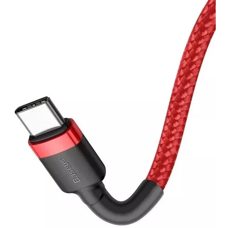 Baseus Cafule USB-C na USB-C PD 2.0 60W Flash nabíjací kábel, 2m, červená (CATKLF-H09)