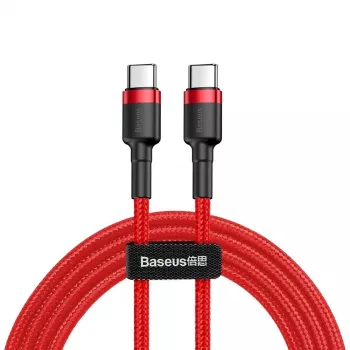 Baseus Cafule USB-C na USB-C PD 2.0 60W Flash nabíjací kábel, 2m, červená (CATKLF-H09)