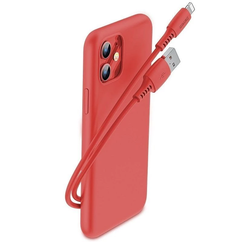 Baseus Colorful kábel USB-A na Lightning 2.4A 1.2m červený