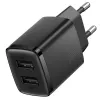 Baseus kompaktná nabíjačka 2x USB 10.5W čierna