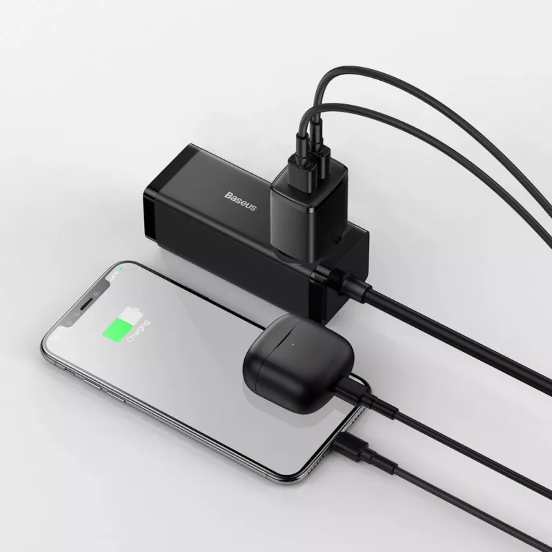 Baseus kompaktná nabíjačka 2x USB 10.5W čierna