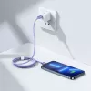 Baseus Crystal Shine Series USB-C na Lightning rýchlonabíjací dátový kábel 20W 1,2m fialová (CAJY000205)