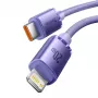 Baseus Crystal Shine Series USB-C na Lightning rýchlonabíjací dátový kábel 20W 1,2m fialová (CAJY000205)