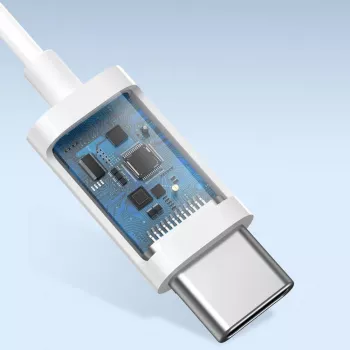 Baseus Encok C17 In-Ear káblové slúchadlá s USB Type-C mikrofónom biela (NGCR010002)