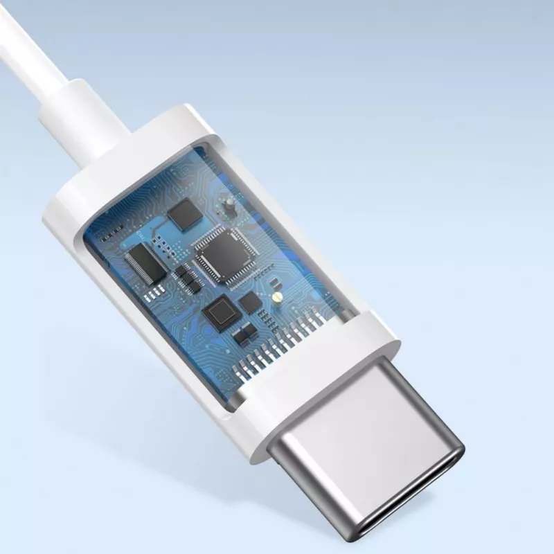 Baseus Encok C17 In-Ear káblové slúchadlá s USB Type-C mikrofónom biela (NGCR010002)