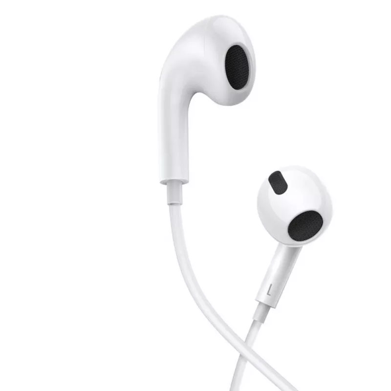 Baseus Encok C17 In-Ear káblové slúchadlá s USB Type-C mikrofónom biela (NGCR010002)