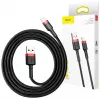 Baseus Lightning Cafule kábel 2A, 3m červený/čierny (CALKLF-R91)