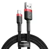 Baseus Lightning Cafule kábel 2A, 3m červený/čierny (CALKLF-R91)