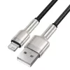 Baseus Lightning Cafule Series kovový dátový kábel 2.4A 0.25m čierny