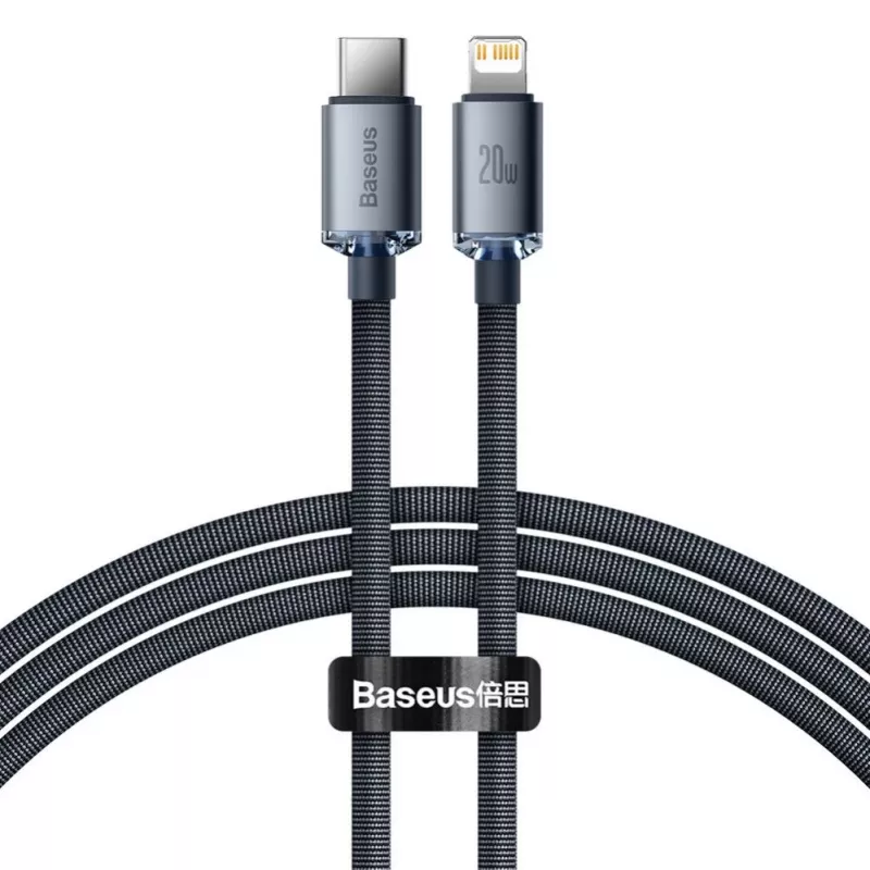 Baseus Lightning na USB-C PD QC kábel 20W 480Mbps 1,2m čierny