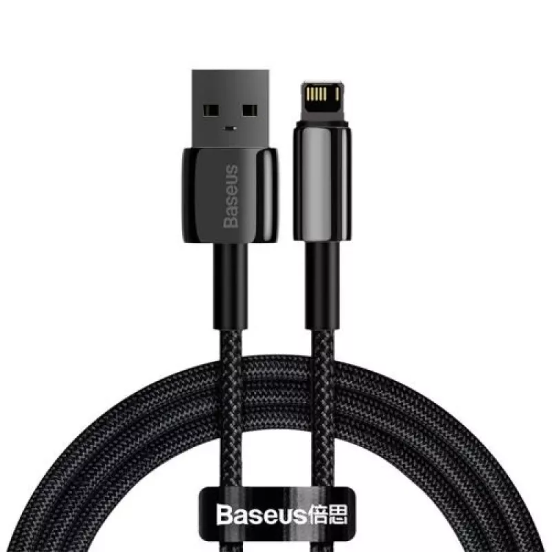 Baseus Lightning kábel Tungsten Series 2.4A, 1m čierny (CALWJ-01)