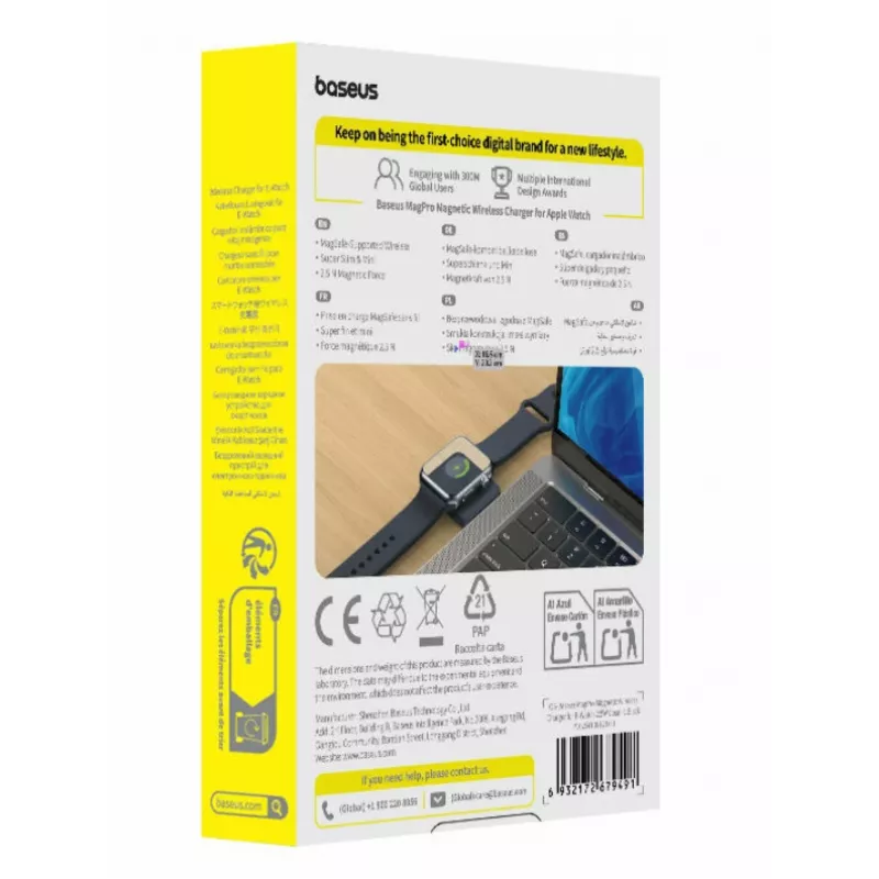 Baseus MagPro bezdrôtová indukčná nabíjačka pre Apple Watch, 2,5W, čierna