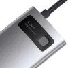 Baseus Metal Gleam Series 4-in-1 USB-C Hub, USB 3.0 + USB 2.0 + HDMI + USB-C PD, strieborná
