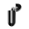 Baseus Metallic Shining ultra tenké silikónové ochranné puzdro s háčikom pre AirPods 1 / 2 čierne