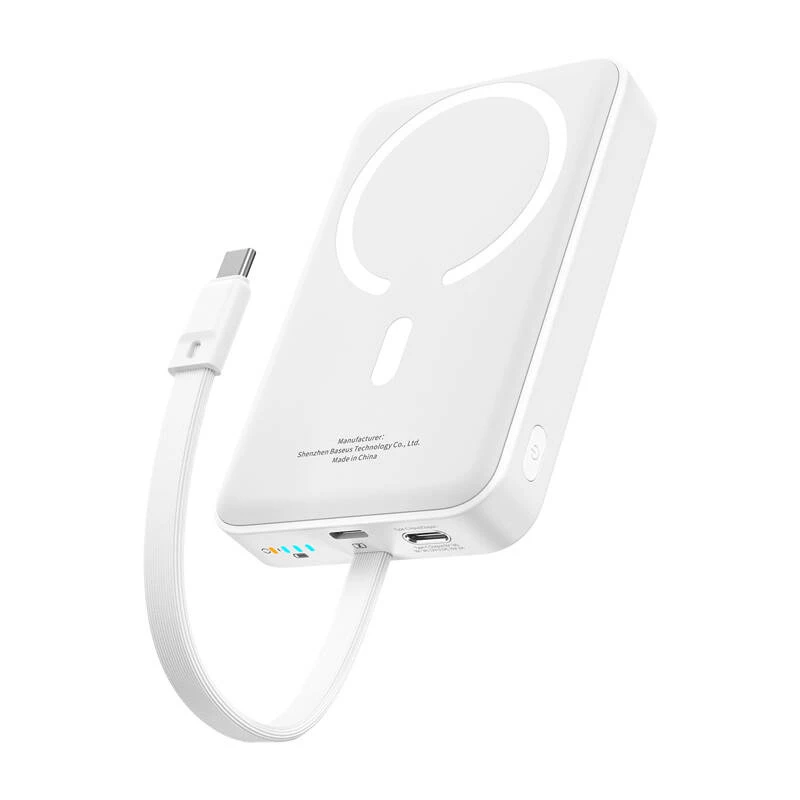 Baseus Mini 10000mAh 30W magnetická powerbanka (biela) Bayern Edition