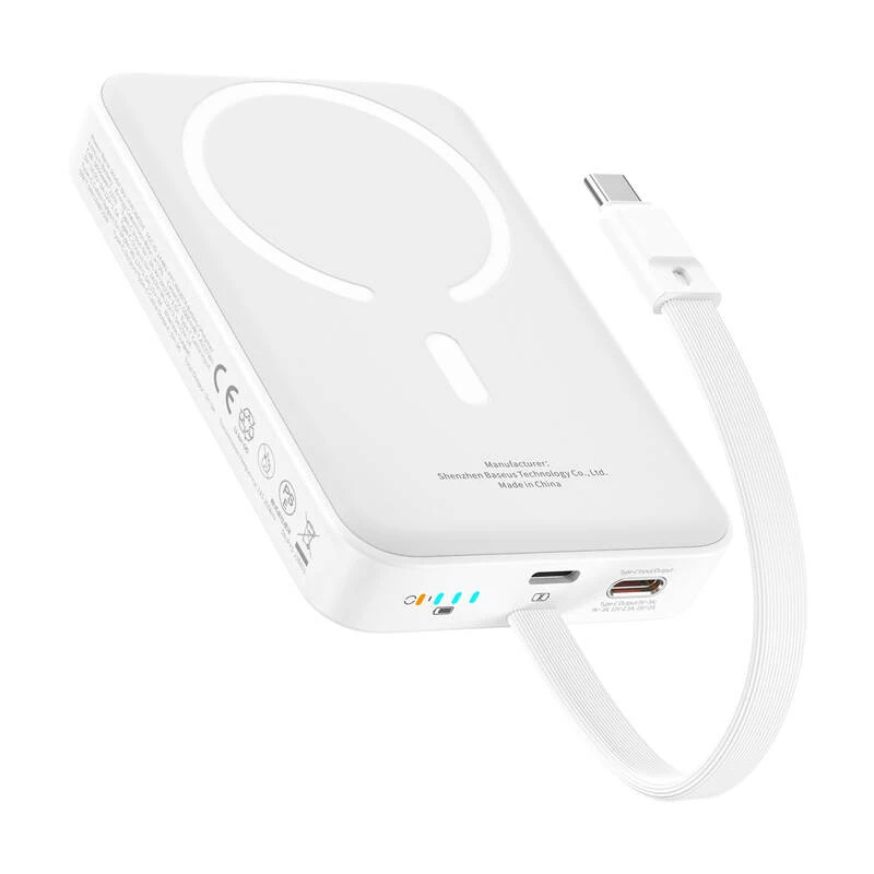Baseus Mini 10000mAh 30W magnetická powerbanka (biela) Bayern Edition