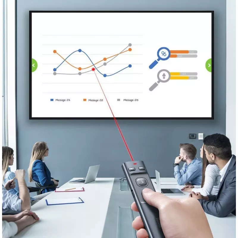 Baseus Orange Dot bezdrôtový presenter s červeným laserovým ukazovátkom (2,4 GHz, USB-A, Space Grey)