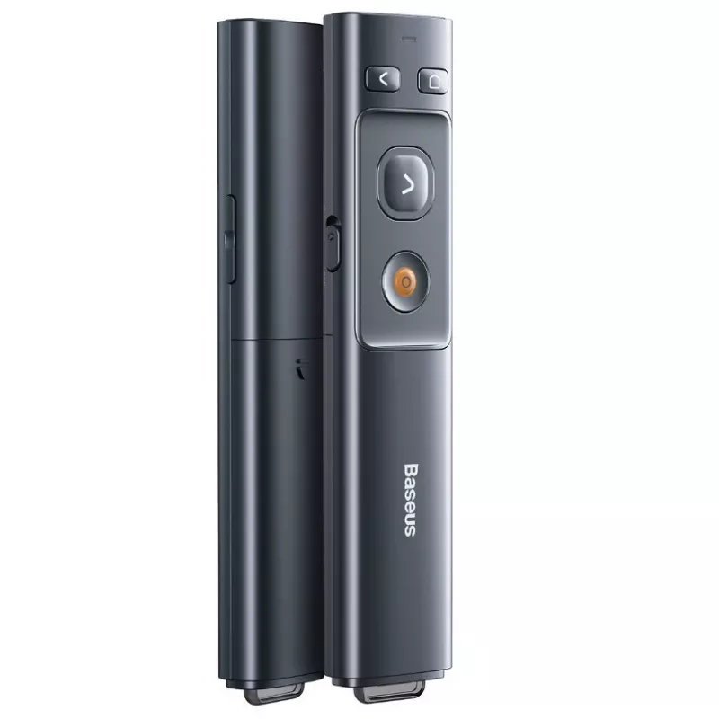 Baseus Orange Dot bezdrôtový presenter s červeným laserovým ukazovátkom (2,4 GHz, USB-A, Space Grey)