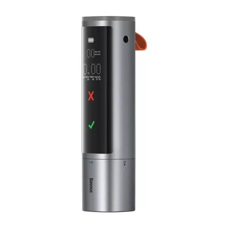 Baseus SafeJourney Pro auto alkohol tester, sivý, USB-C, 470 mAh