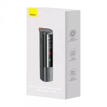Baseus SafeJourney Pro auto alkohol tester, sivý, USB-C, 470 mAh
