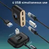 Baseus Square Round USB adaptér USB 3.0 / 3x USB 2.0 / 1m