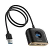 Baseus Square Round USB adaptér USB 3.0 / 3x USB 2.0 / 1m