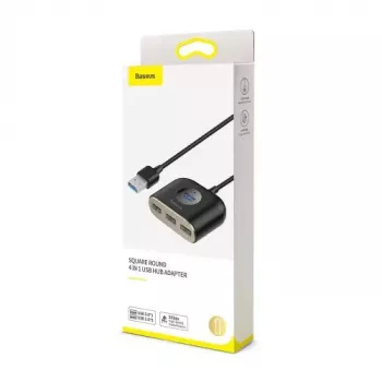 Baseus Square Round USB adaptér USB 3.0 / 3x USB 2.0 / 1m