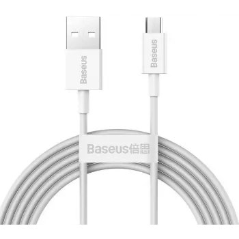 Baseus Superior rýchlonabíjací dátový kábel MicroUSB 1m biely