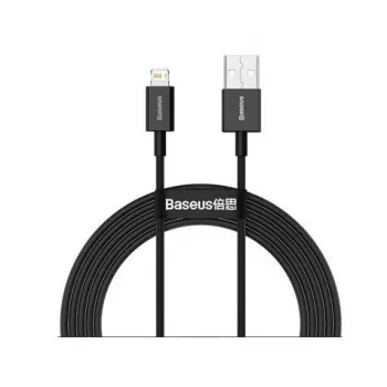 Baseus Superior rýchlonabíjací dátový kábel USB-A na Lightning 2.4A 2m čierny