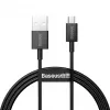 Baseus Superior rýchlonabíjací dátový kábel USB-A na Micro USB 1m čierny