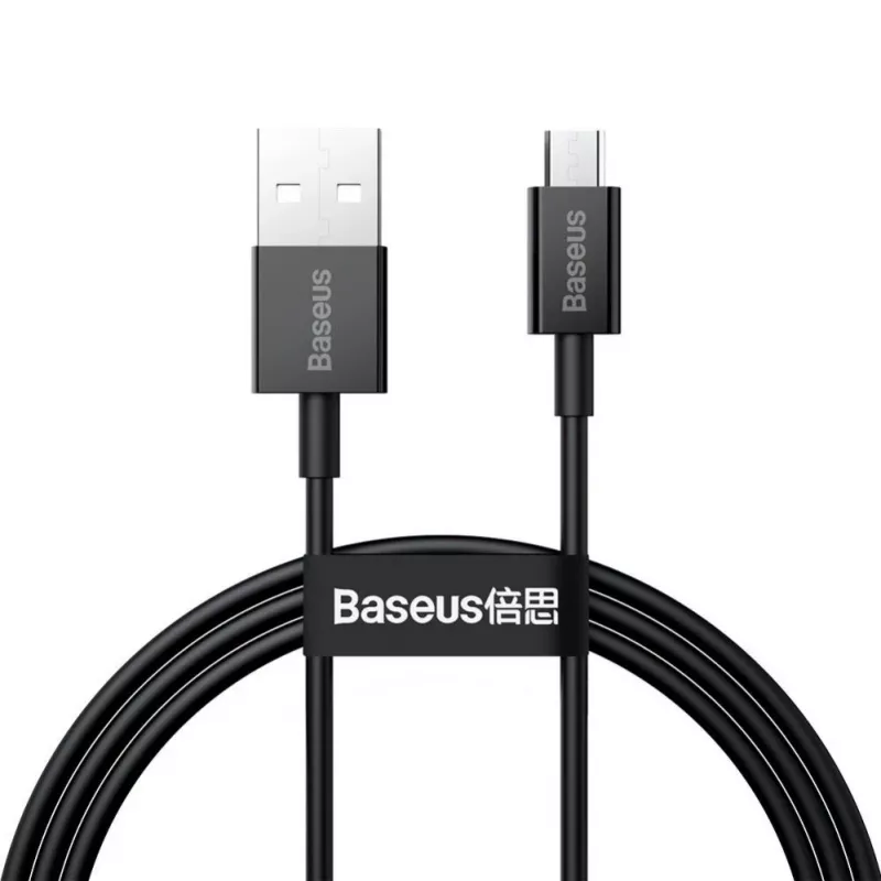 Baseus Superior rýchlonabíjací dátový kábel USB-A na Micro USB 1m čierny