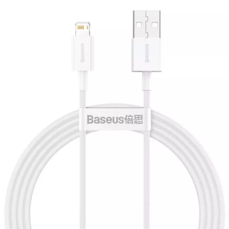 Baseus Superior Series kábel Lightning, rýchle nabíjanie, dáta 2.4A, 1.5m biely (CALYS-B02)