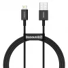 Baseus Superior USB-A na Lightning rýchlonabíjací a dátový kábel 1m čierna (CALYS-A01)
