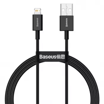 Baseus Superior USB-A na Lightning rýchlonabíjací a dátový kábel 1m čierna (CALYS-A01)