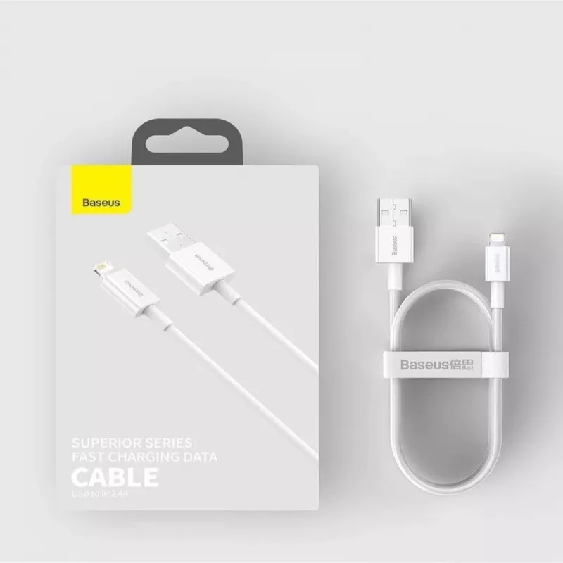 Baseus Superior USB-A na Lightning rýchlonabíjací a dátový kábel 1m čierna (CALYS-A01)