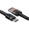 Baseus Cafule SuperCharge kábel USB-A na USB-C, 40W, 5A, QC 3.0, 1 m, čierno-sivý