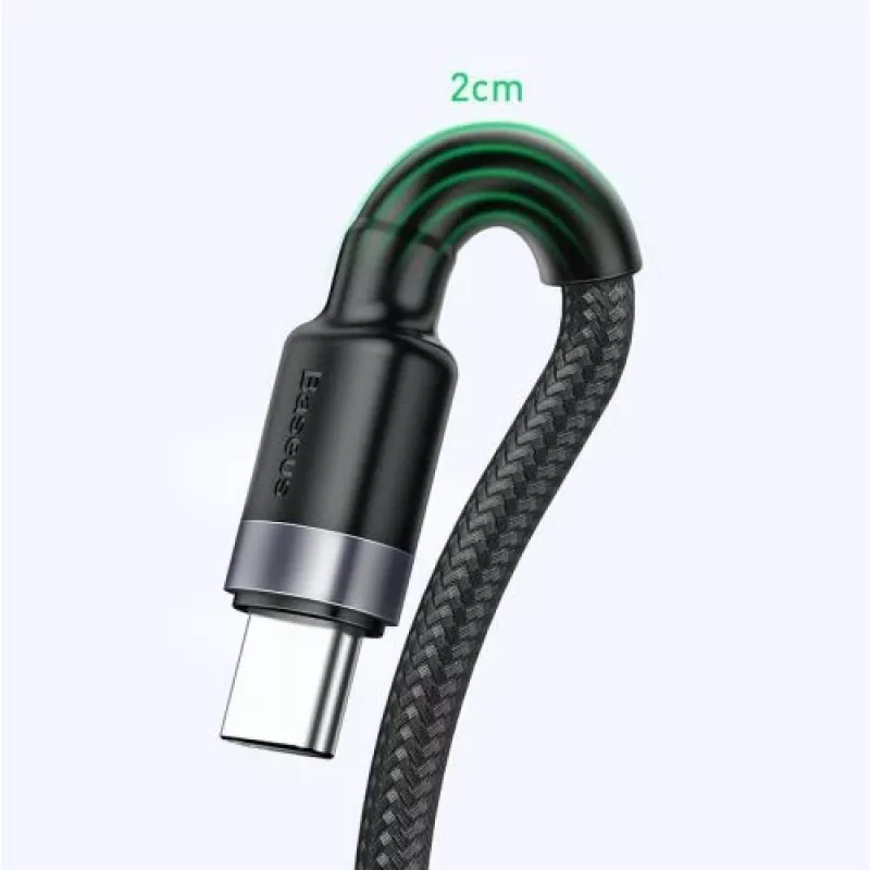 Baseus Cafule SuperCharge kábel USB-A na USB-C, 40W, 5A, QC 3.0, 1 m, čierno-sivý