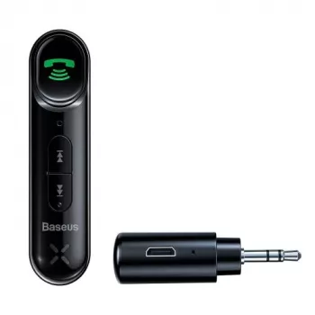 Baseus WXQY-01 Bluetooth 5.0 auto AUX prijímač s funkciou nabíjania Micro-USB – dosah 10 m, 145 mAh, čierny