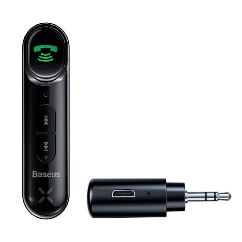 Baseus WXQY-01 Bluetooth 5.0 auto AUX prijímač s funkciou nabíjania Micro-USB – dosah 10 m, 145 mAh, čierny