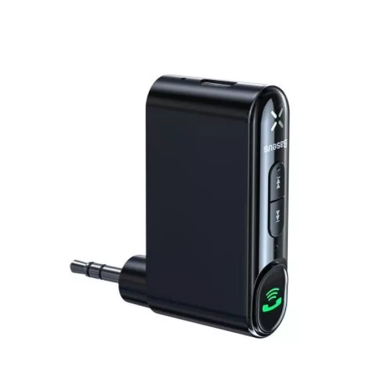 Baseus WXQY-01 Bluetooth 5.0 auto AUX prijímač s funkciou nabíjania Micro-USB – dosah 10 m, 145 mAh, čierny