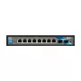 BCS BCS-B-SP08G-2SFP 8-portový Gigabit PoE+ switch s 2 SFP portami, 240W, priemyselný, neupravovaný