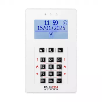 BCS PulsON LCD/C LCD klávesnica pre alarmy, biela