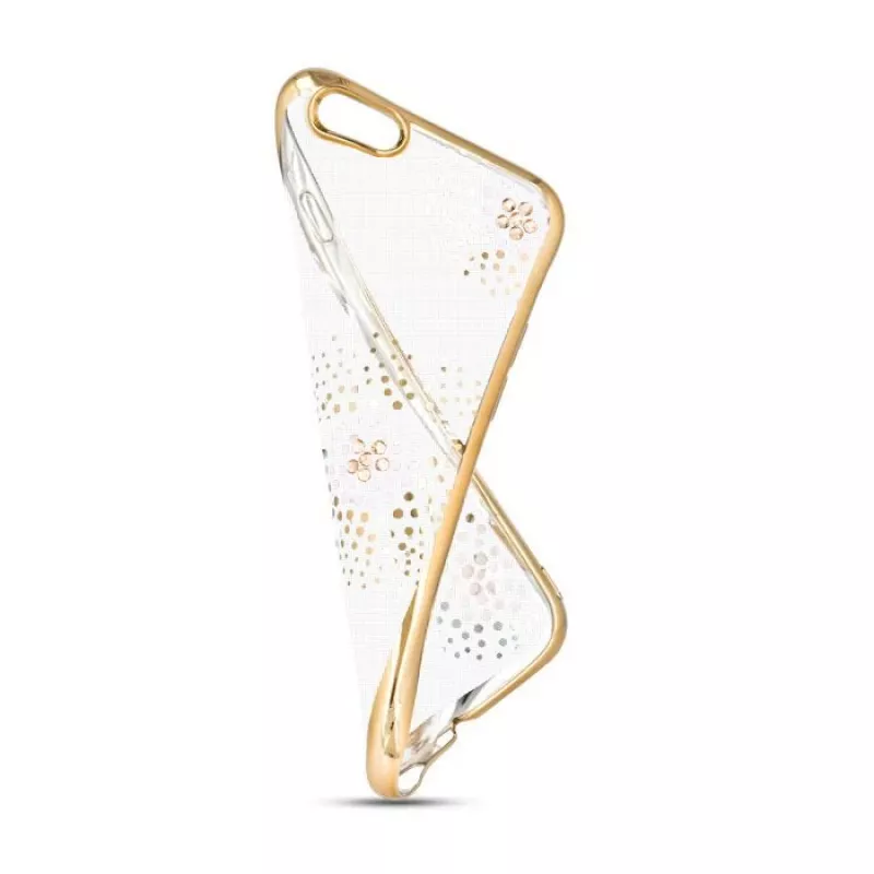 Beeyo Sony Xperia E5 Flower Dots TPU puzdro zlaté