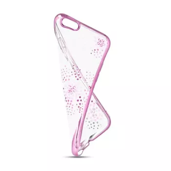 Beeyo Sony Xperia E5 Flower Dots TPU puzdro ružové